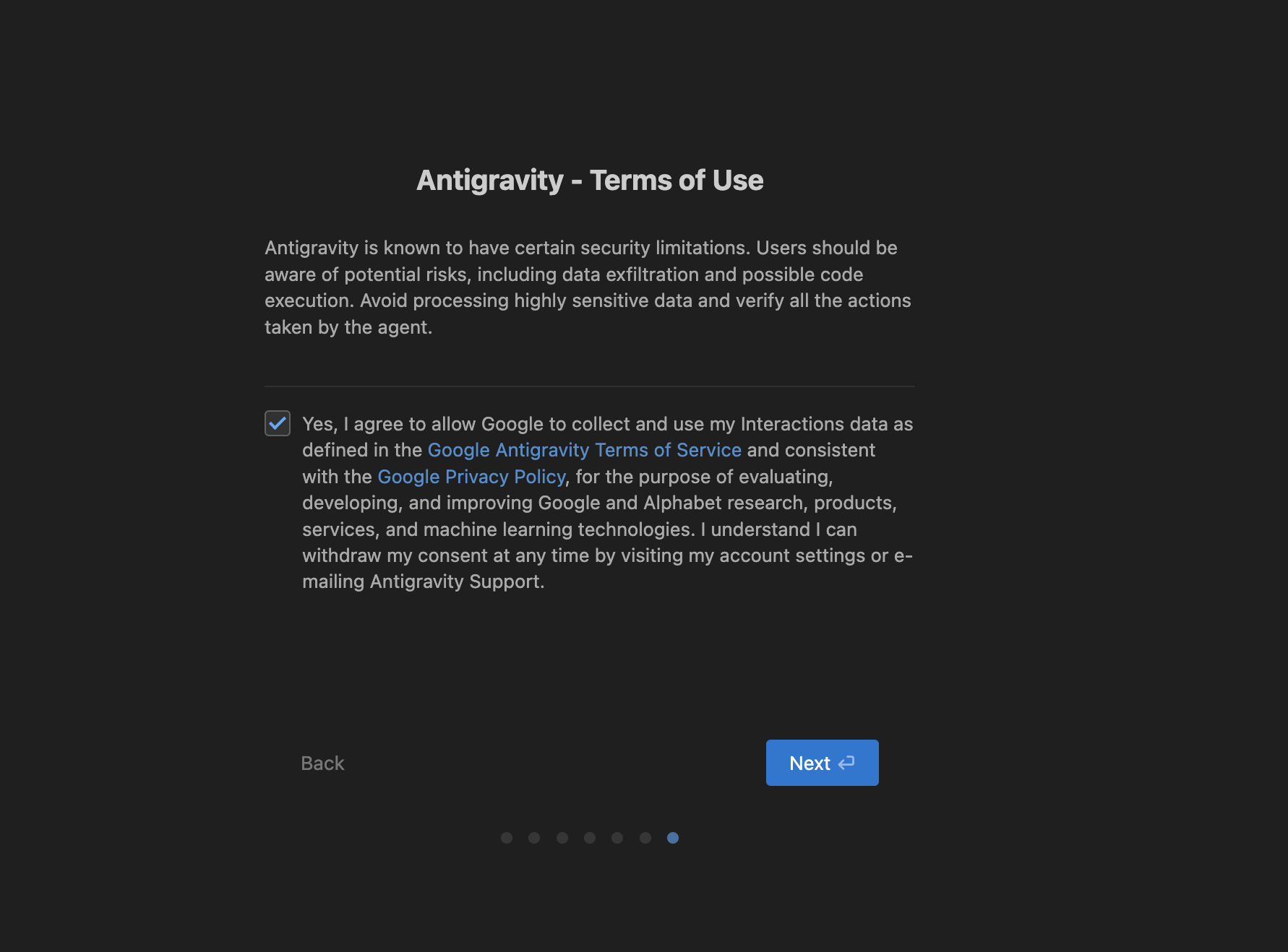 Antigravity Terms